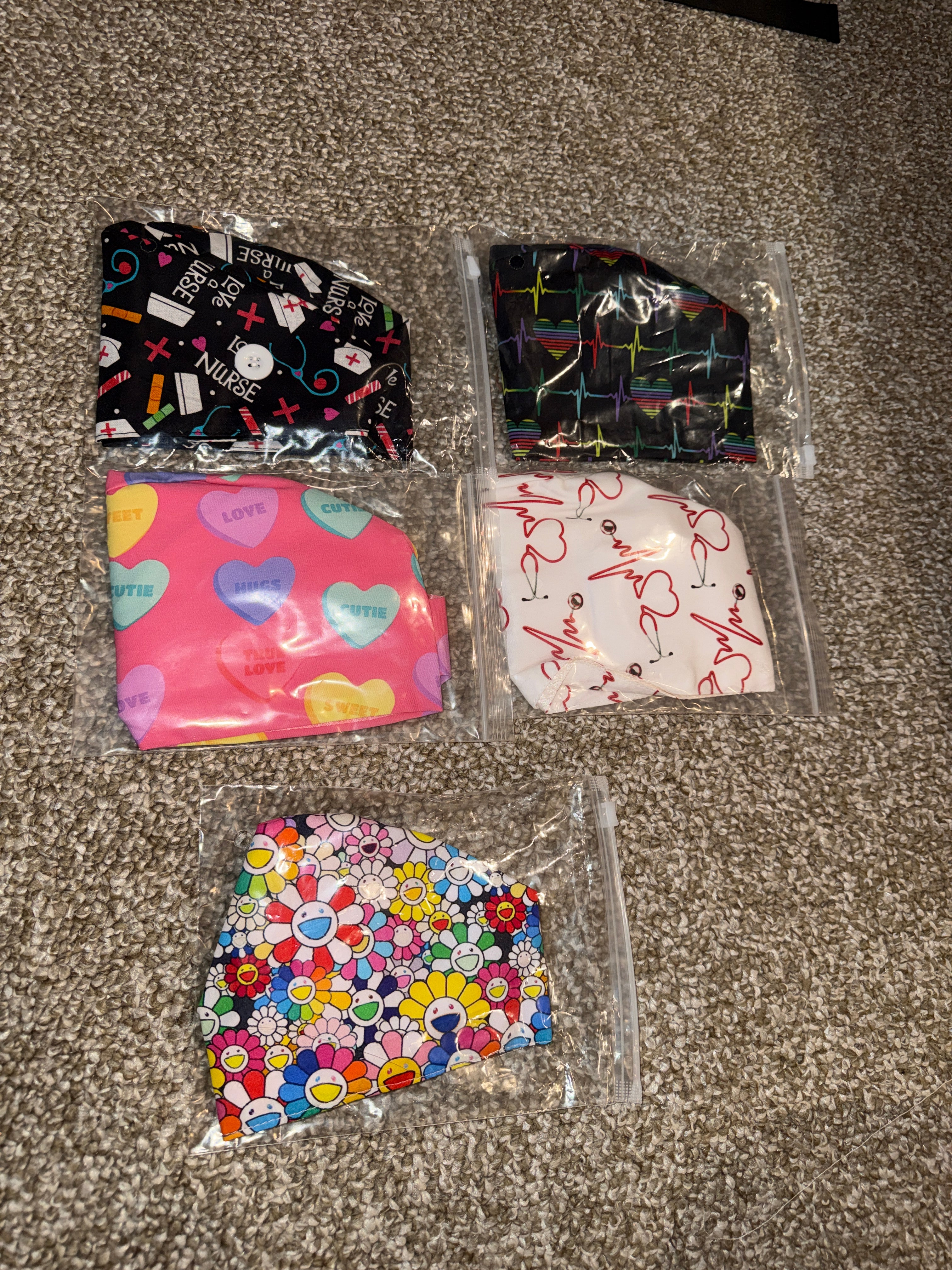 Satin Lined Scrub Caps