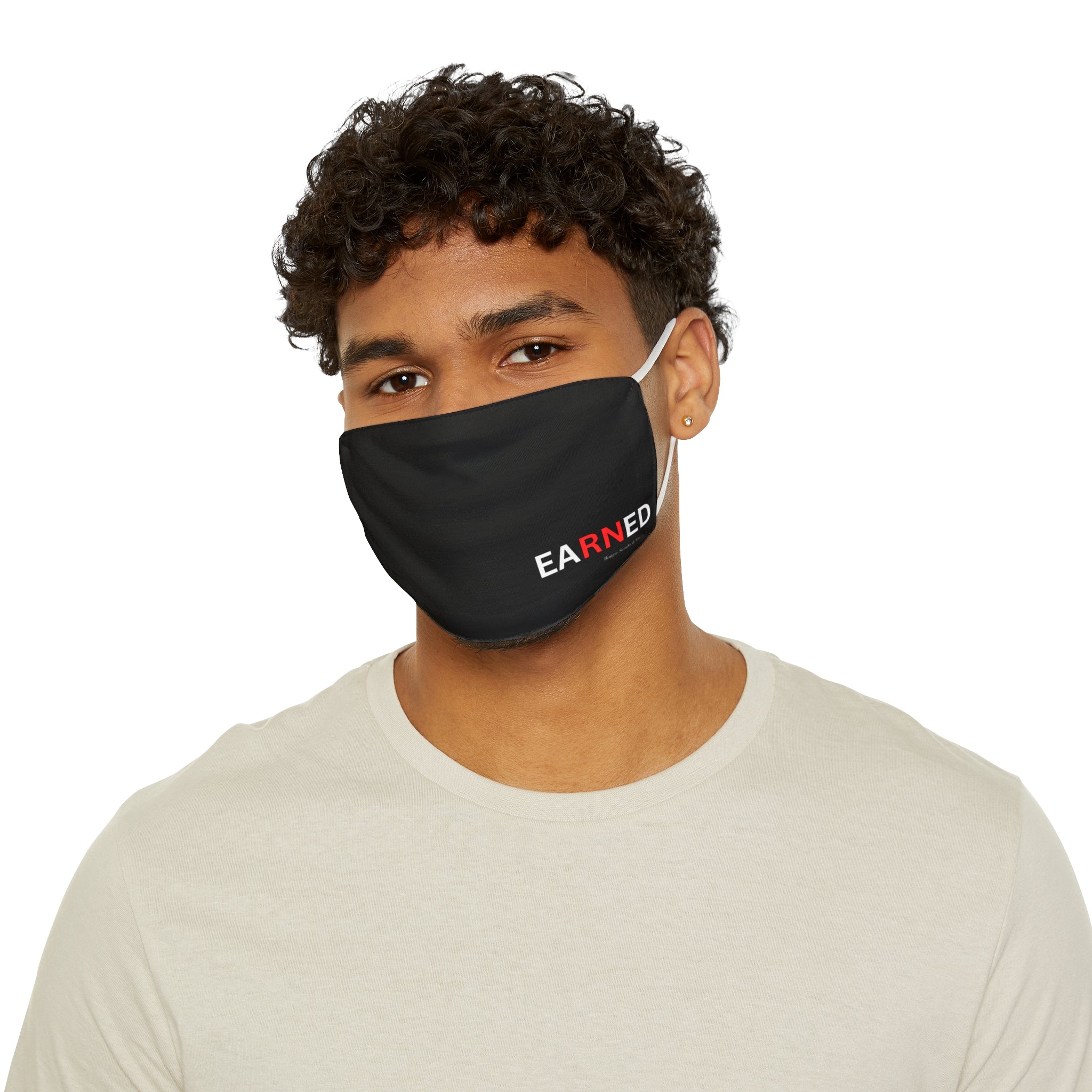 Snug-Fit Black Face Mask — Adjustable Ear Loops
