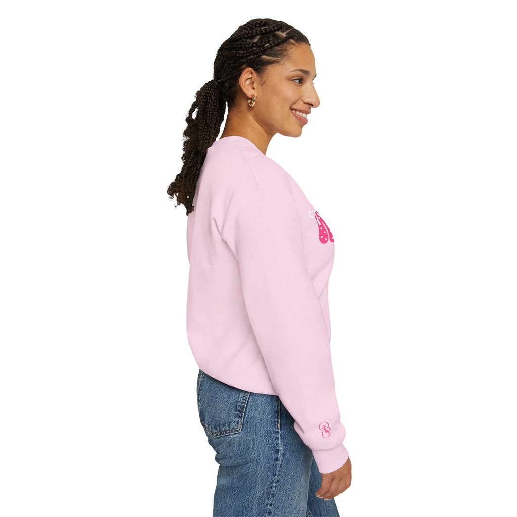 Pink Nurse Bubble Letter Sweatshirt (Embroidery)