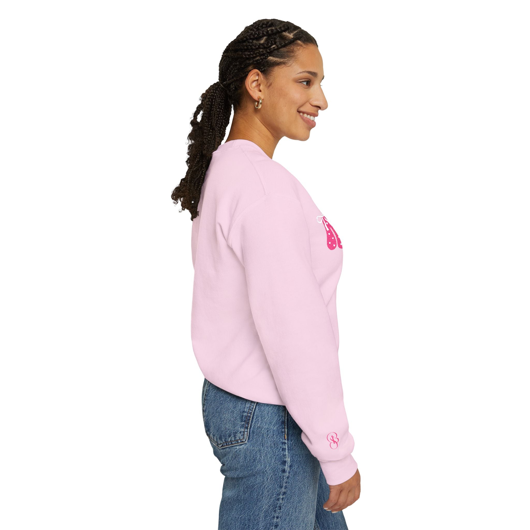 Pink Nurse Bubble Letter Sweatshirt (Embroidery)