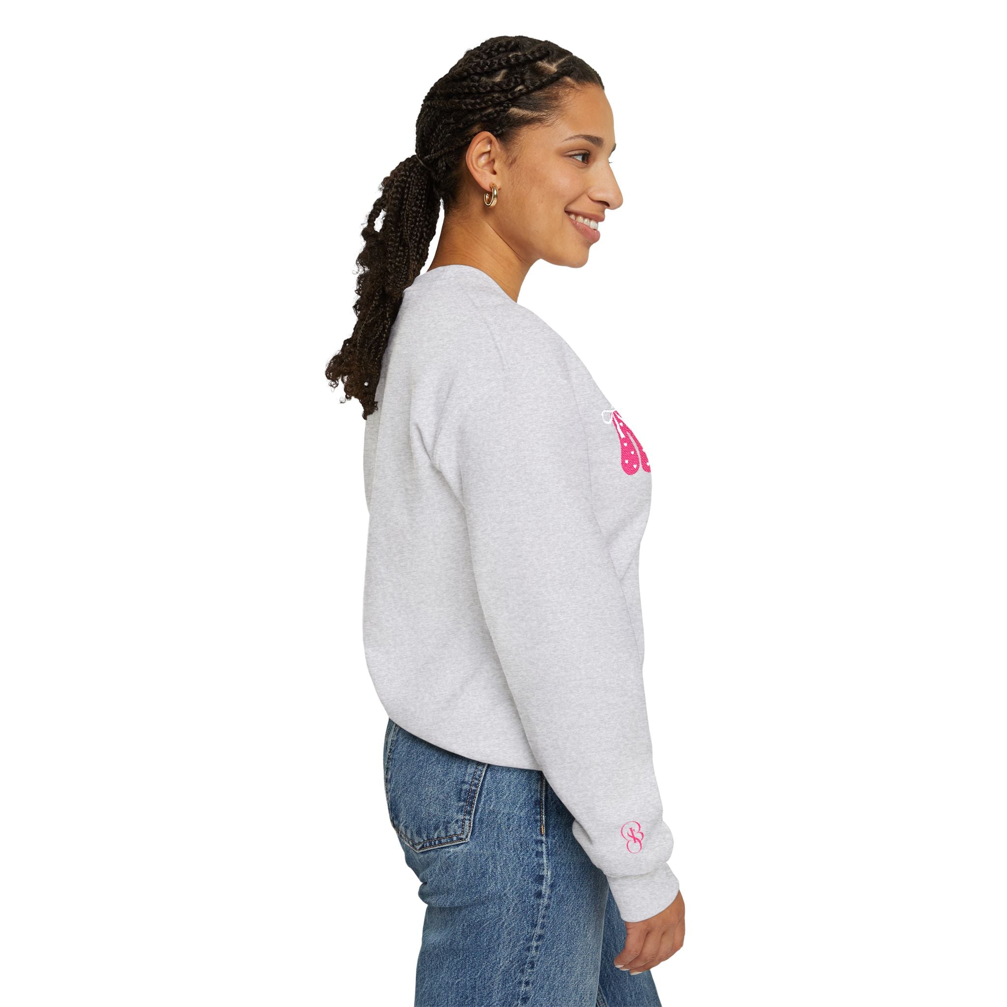 Pink Nurse Bubble Letter Sweatshirt (Embroidery)