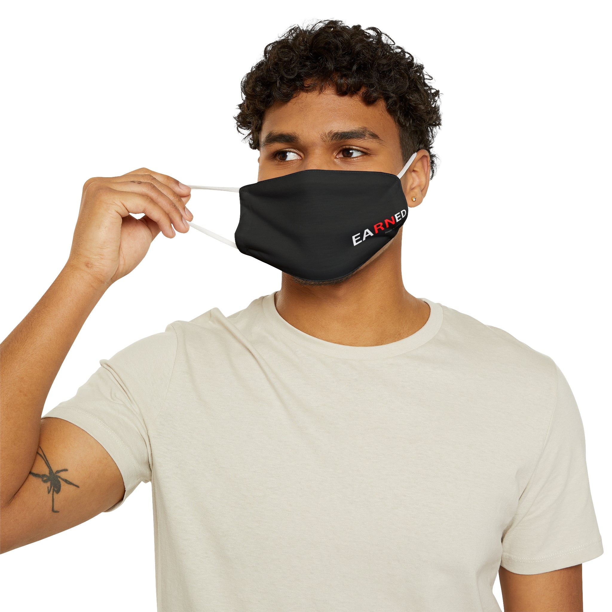 Snug-Fit Black Face Mask — Adjustable Ear Loops