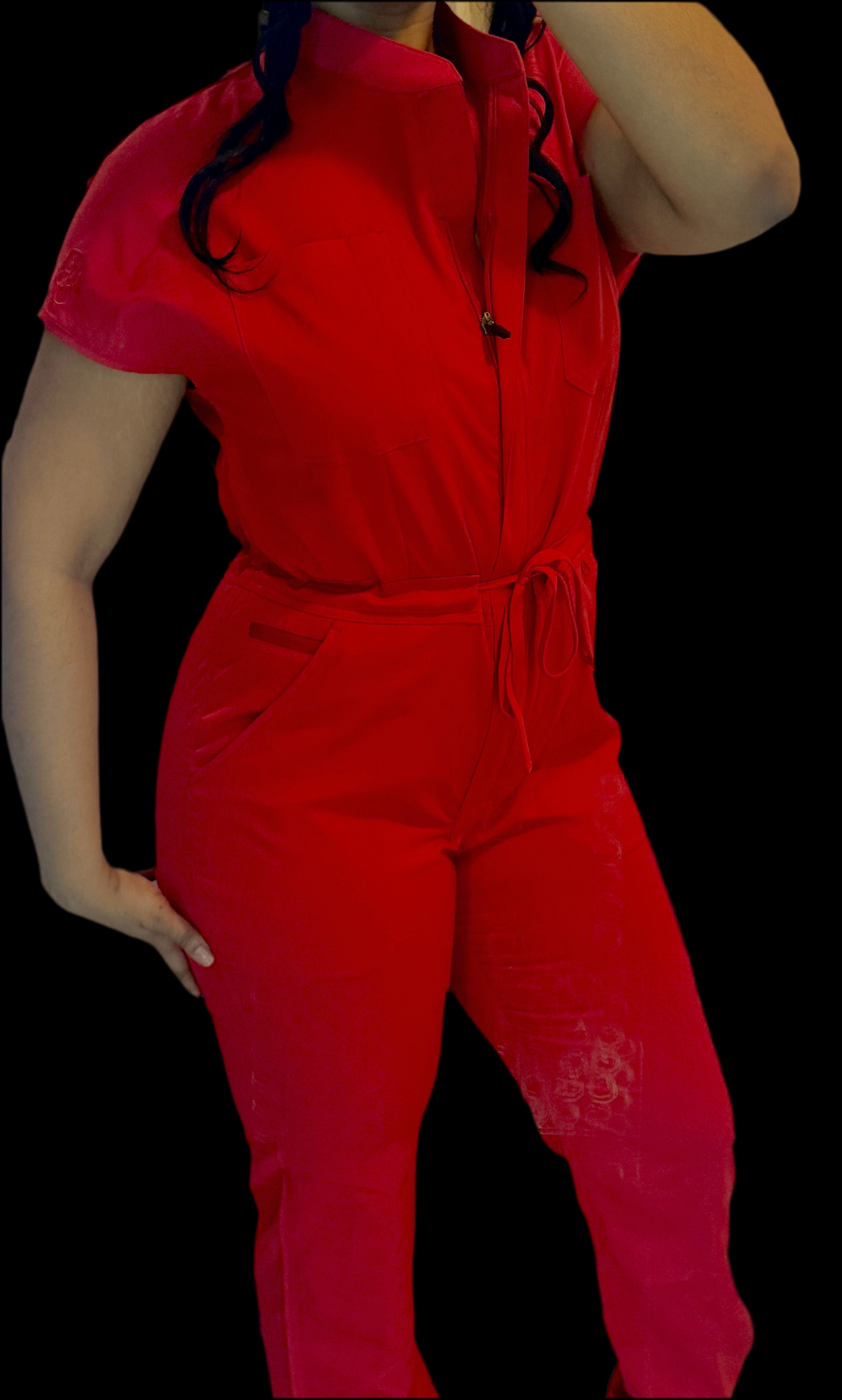 Fire Red Jumpsuit