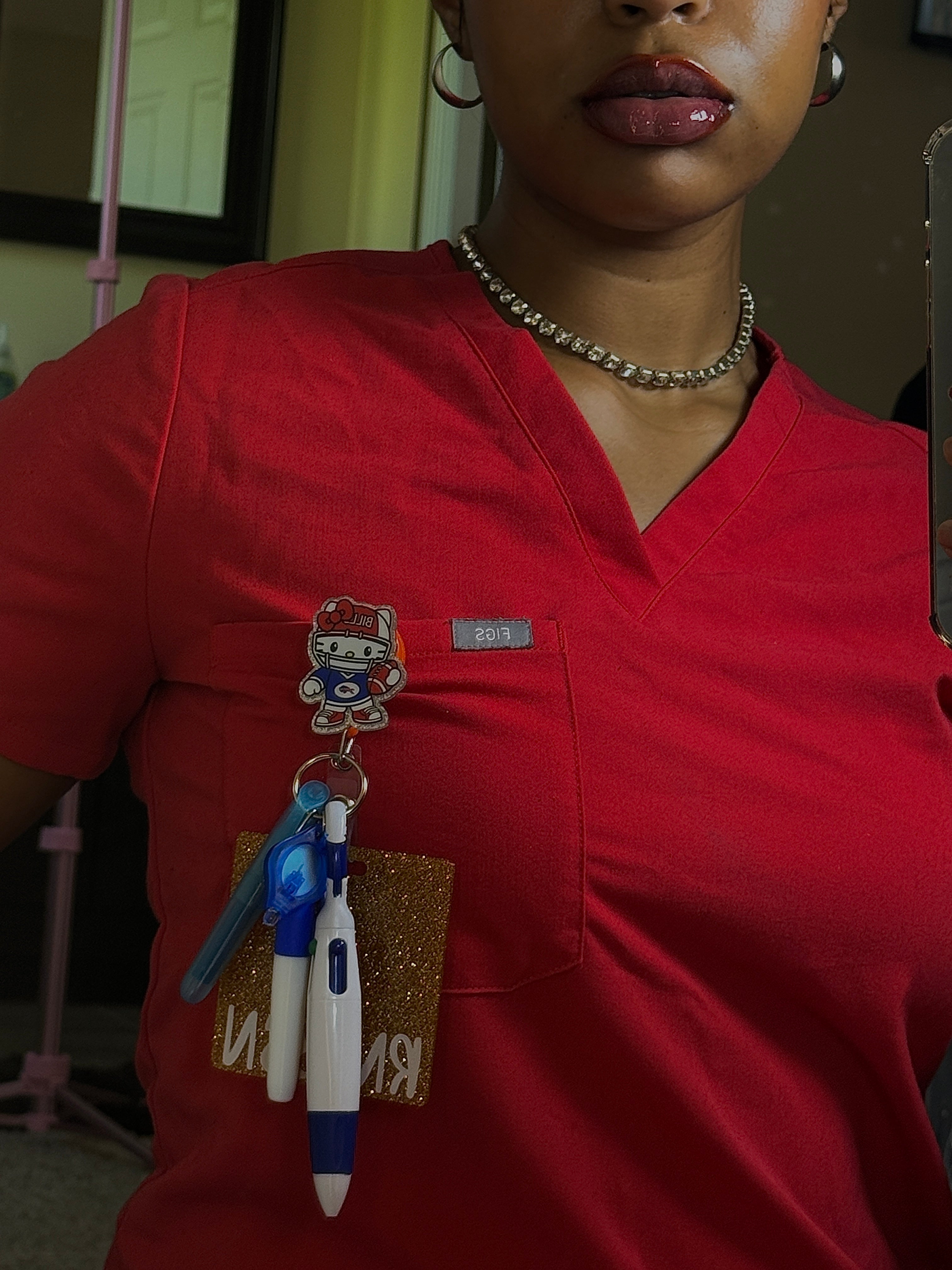 HELLO KITTY Buffalo Bills Badge Reel