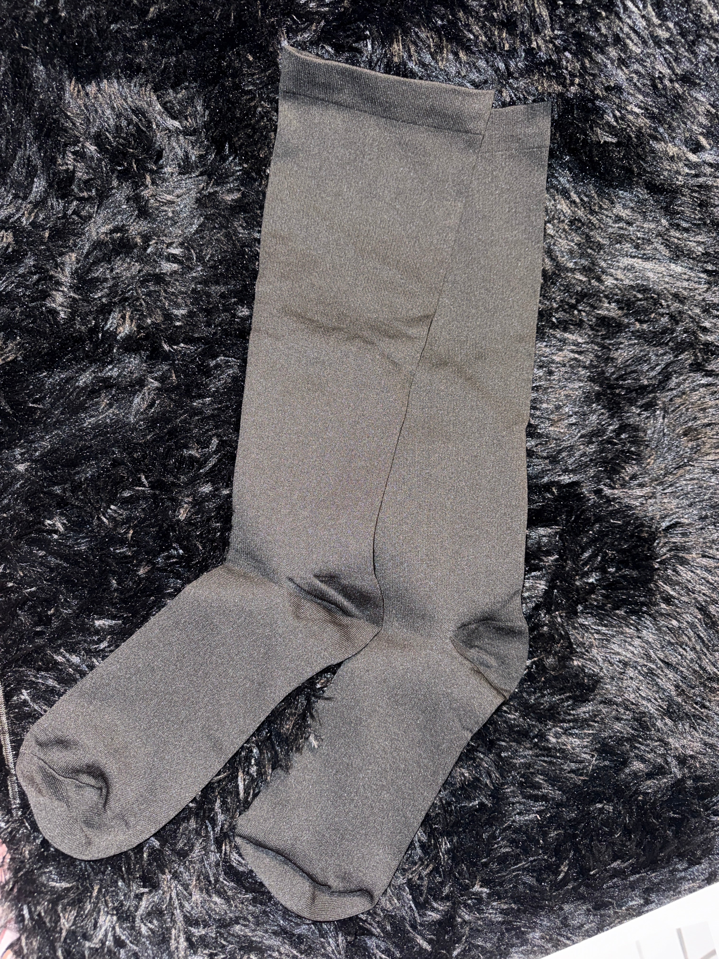 3XL Pure Black Compression Socks